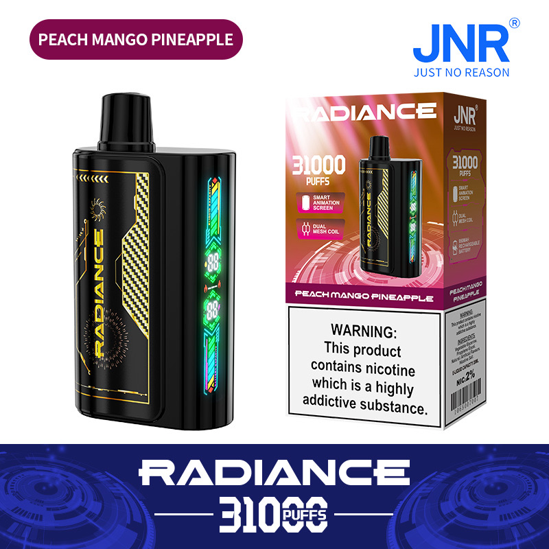Radiance 31000 Puffs Disposable Vape – Dual Mesh Coil, 950mAh Rechargeable, Smart Animation Screen