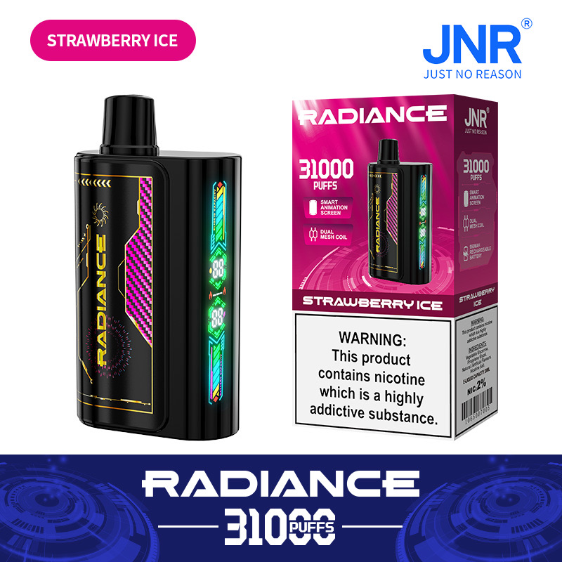 Radiance 31000 Puffs Disposable Vape – Dual Mesh Coil, 950mAh Rechargeable, Smart Animation Screen