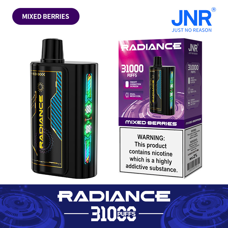 Radiance 31000 Puffs Disposable Vape – Dual Mesh Coil, 950mAh Rechargeable, Smart Animation Screen