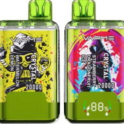 VAPME Crystal 20000 Puffs Disposable Vape – Dual Flavor, 20ml, Type-C, Digital Display