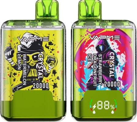 VAPME Crystal 20000 Puffs Disposable Vape – Dual Flavor, 20ml, Type-C, Digital Display
