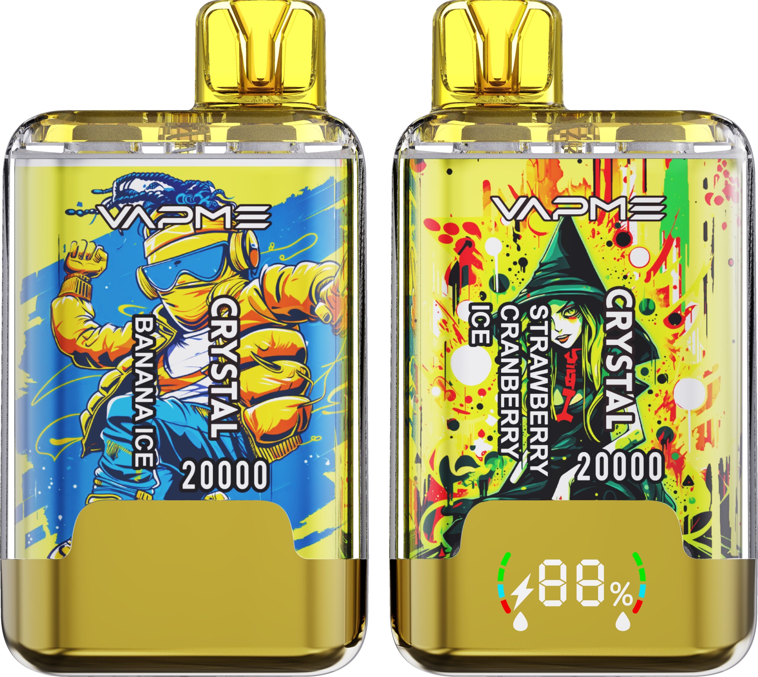 VAPME Crystal 20000 Puffs Disposable Vape – Dual Flavor, 20ml, Type-C, Digital Display