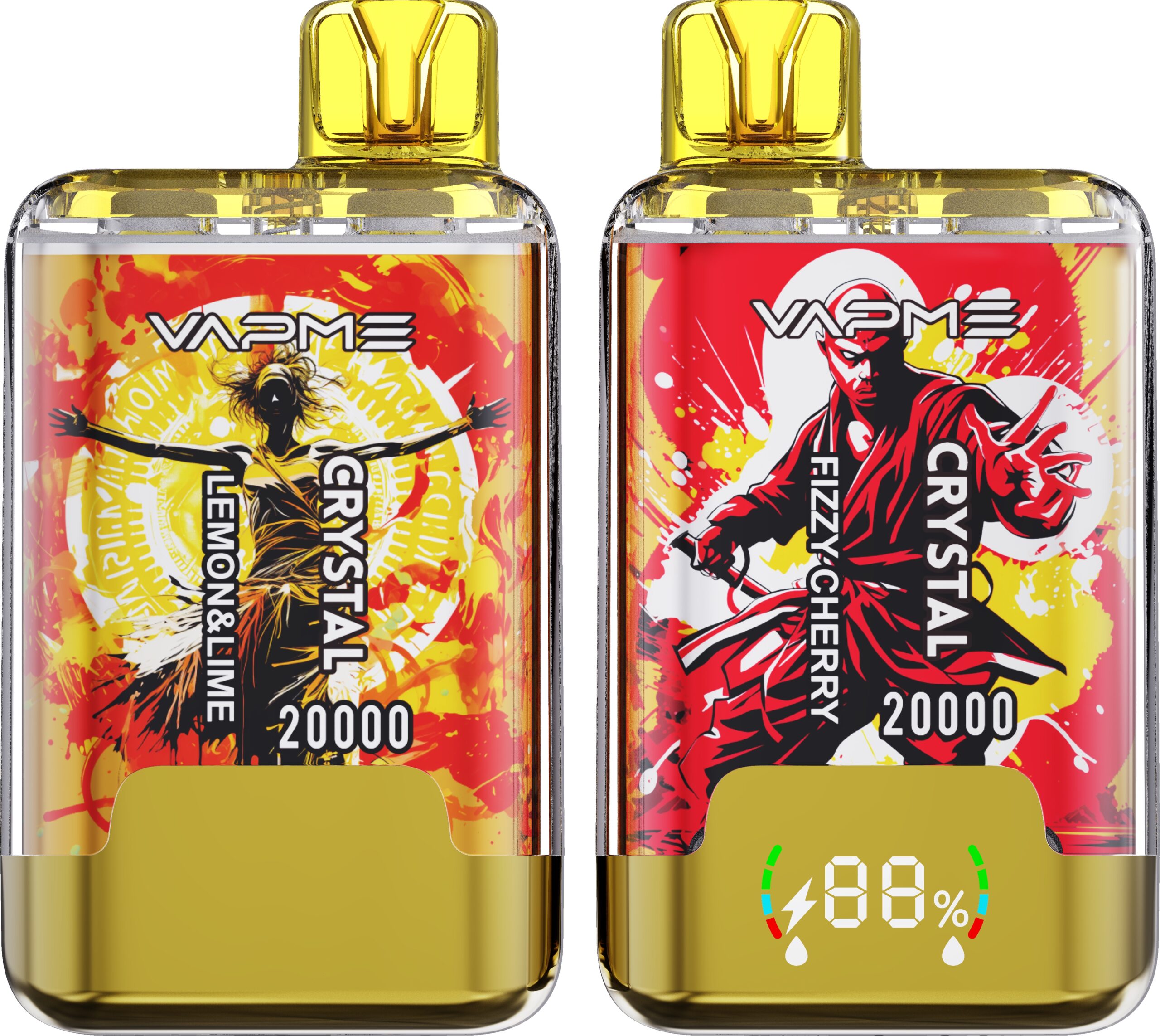 VAPME Crystal 20000 Puffs Disposable Vape – Dual Flavor, 20ml, Type-C, Digital Display