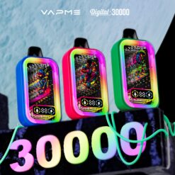 VAPME Digital 30000 Puffs Disposable Vape – 20ml, 850mAh, Mesh Coil, RGB Screen, Rechargeable