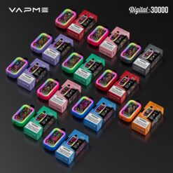 VAPME Digital 30000 Puffs Disposable Vape – 20ml, 850mAh, Mesh Coil, RGB Screen, Rechargeable